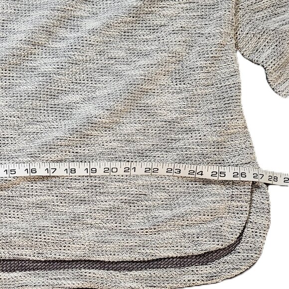 Plus Size Textured Cotton Blend Curved Hem Sweater - Picture 10 of 13